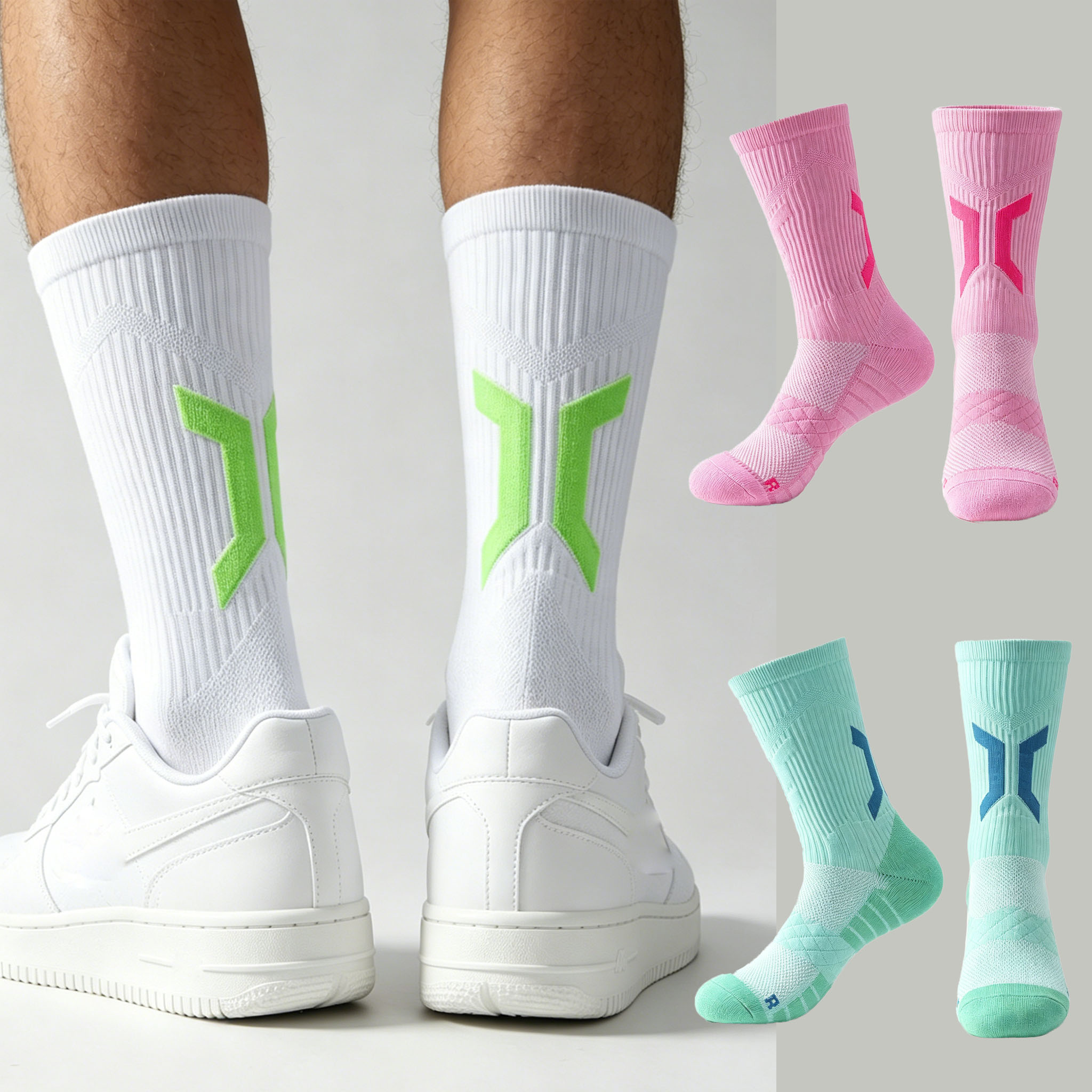 Athletic Sock Cushion - Erkek Kalın Yastıklı Basketbol Çorapları Kaymaz