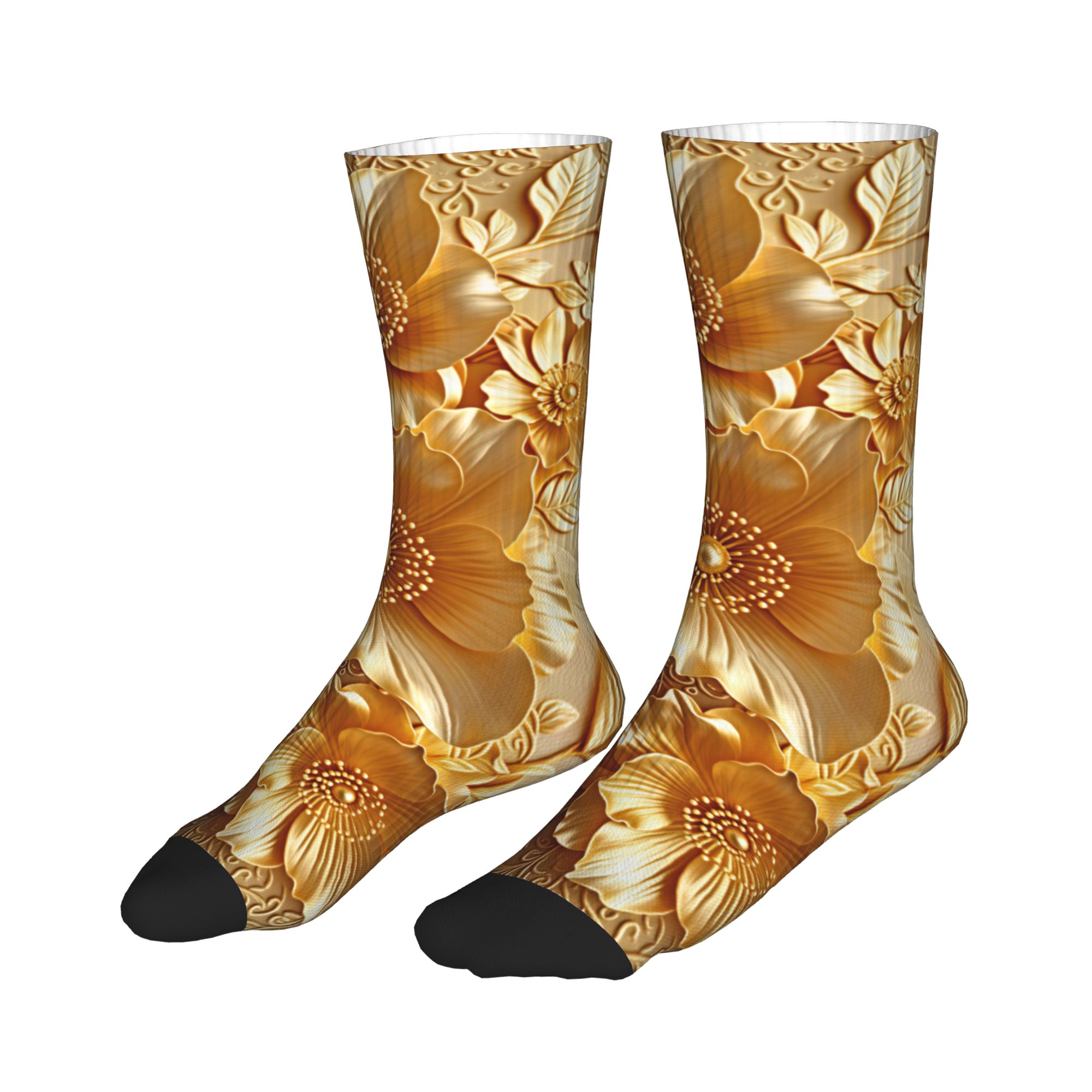 3D Kabartmalı Altın Çiçek Dese - Dress Sock Men incelemesi ve fiyatı